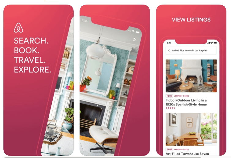 apps de viajes airbnb para alojamieto